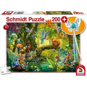 Puzzle 200 piese - Fairies In The Forest (cu bagheta magica) | Schmidt imagine