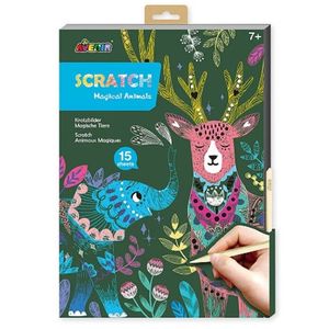 Set creativ de razuit - Scratch - Animale magice | Avenir imagine