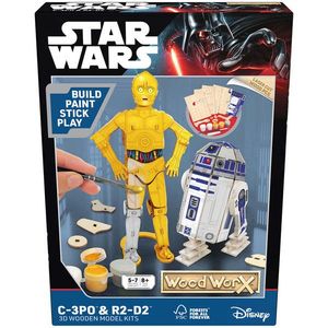 Macheta de asamblat - Star Wars - C-3PO & R2D2 | Wood WorX imagine