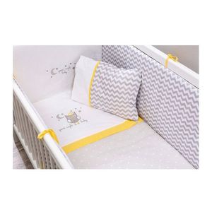 Set de dormit pentru bebelusi cu protectie laterala, Happy Nights Bedding Set (60 x 120), Çilek, Bumbac imagine