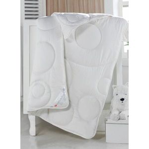 Pilota de pat pentru copii din 100% bumbac satinat, 95x145 cm, Cotton Box Kids, White imagine