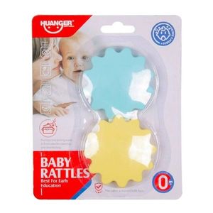 Jucarie pentru dentitie copii, Rattle Toys, HE0118, 0M+, silicon alimentar/plastic, multicolor imagine
