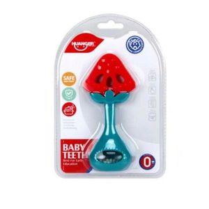 Jucarie pentru dentitie copii, Rattle Toys, HE0138, 0M+, silicon/plastic, multicolor imagine