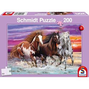 Puzzle 200 piese - Trio of Wild Horses | Schmidt imagine