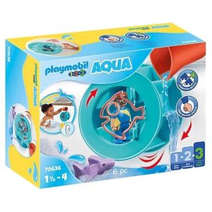 Jucarie interactiva - 123 Aqua - Roata de apa cu pui de rechin | Playmobil imagine
