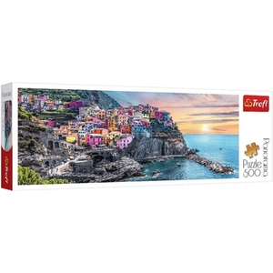 Puzzle 500 piese - Panorama orasului Vernazza | Trefl imagine