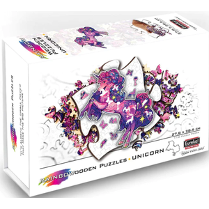 Puzzle din lemn multicolorat - Unicorn, 110 piese | Eureka imagine