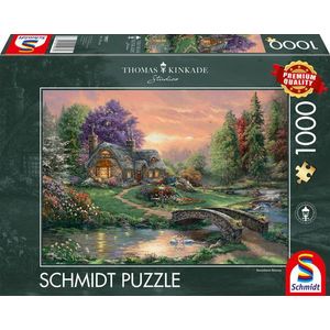 Puzzle 1000 piese - Thomas Kinkade - Sweetheart Retreat | Schmidt imagine