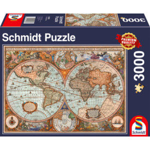 Puzzle 3000 piese - Ancient World Map | Schmidt imagine