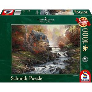 Puzzle 1000 piese - Thomas Kinkade - Cobblestone Mill | Schmidt imagine