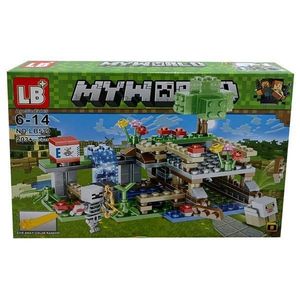Set de constructie LB+, My World of Minecraft cu efecte luminoase si parti mobile, 203 piese imagine