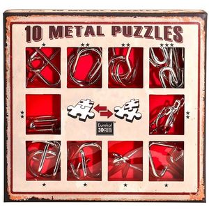 Set de 10 Puzzle-uri 3D - Metal - Red | Eureka imagine