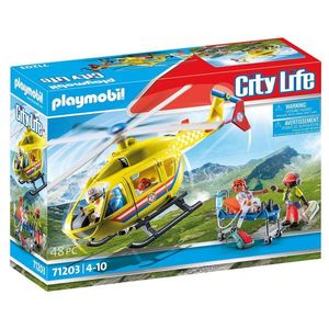 Set de joaca - City Life - Elicopter galben de salvare (71203) | Playmobil imagine