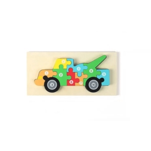 Puzzle din lemn - Masina - 10 piese | 838 Toys Factory imagine
