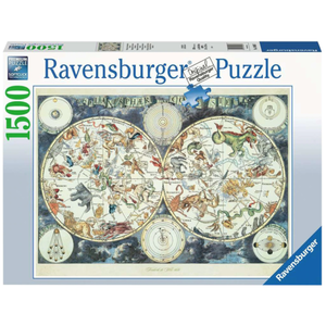 Puzzle 1500 piese - World Map of Fantastic Beasts | Ravensburger imagine