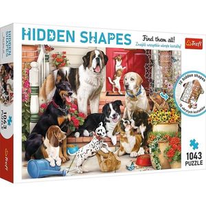 Puzzle 1000 de piese - Hidden Shapes - Doggy Fun | Trefl imagine