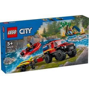 LEGO® City - Camion 4X4 si barca de pompieri (60412) imagine