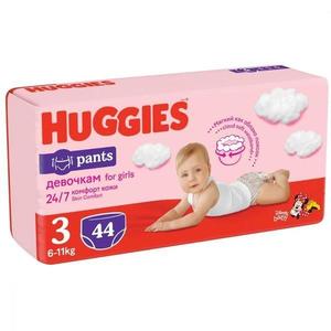 Huggies scutece copii chiloței, pants 3, fetițe 6-11 kg, 44 buc imagine
