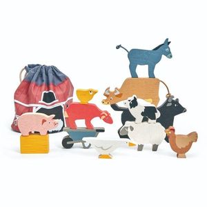 Animale domestice din lemn, Tender Leaf Toys, 13 piese imagine