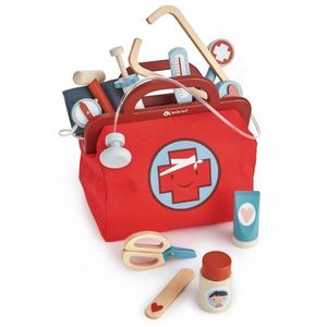 Geanta medic din lemn, Tender Leaf Toys, cu 16 instrumente imagine