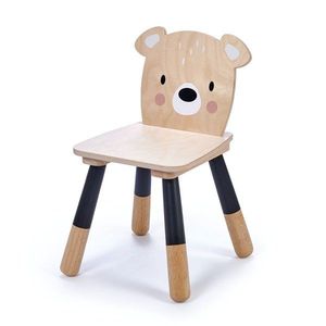 Scaunel din lemn premium Tender Leaf Toys, Forest Bear Chair, Ursulet imagine