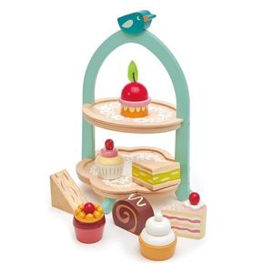 Set de joaca, Stand pentru prajituri, din lemn, Tender Leaf Toys, 9 piese imagine