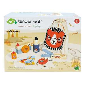 Kitul exploratorului safari din lemn premium, Tender Leaf Toys, 10 piese imagine