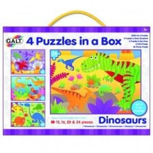 Set 4 puzzle-uri dinozauri (12, 16, 20, 24 piese) imagine