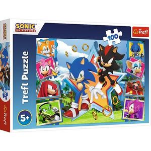 Puzzle 100 piese - Minunata lume a lui Sonic | Trefl imagine