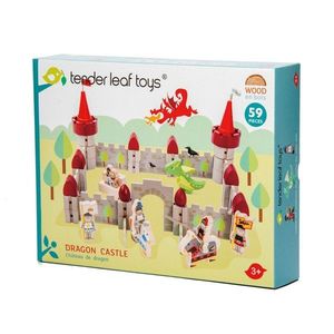Set de joaca din lemn Castelul Dragonului, Tender Leaf Toys, 59 piese imagine