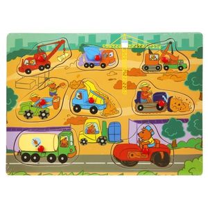 Puzzle din lemn, Woody, Vehicule, 8 piese imagine