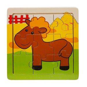 Puzzle din lemn, Woody, Animale domestice, 9 piese imagine