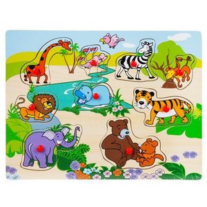 Puzzle din lemn, Woody, Animale, 8, 9 piese imagine
