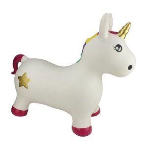 Unicorn gonflabil pentru copii Skkippy Buddy alb 61 cm imagine