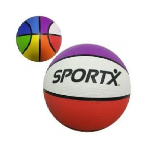 Minge baschet SportX din cauciuc mat multicolor diametru 24 cm imagine