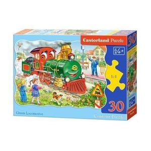 Puzzle Locomotiva verde, 30 piese imagine