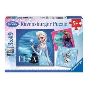 Puzzle 3 in 1 - Frozen: Elsa, Anna si Olaf, 147 piese imagine