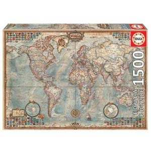 Puzzle Political Map Of The World, 1500 piese imagine