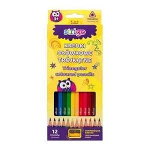 Creioane colorate triunghiulare, 12 buc. imagine
