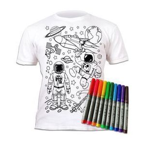 Tricou de colorat cu markere lavabile Cosmos 9-11 ani imagine