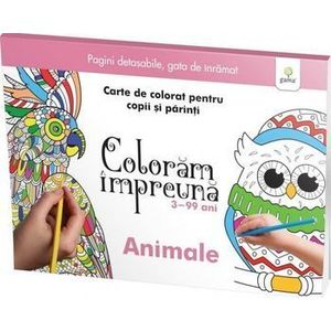 Animale - Coloram impreuna - Carte de colorat pentru copii si parinti - *** imagine