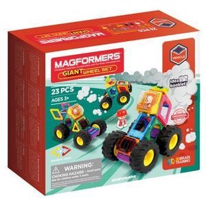 Joc magnetic de constructie Magformers - Giant Wheels - Monster Truck, 23 piese imagine