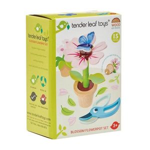 Floarea in ghiveci din lemn premium, Tender Leaf Toys, 15 piese imagine