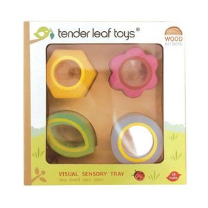 Tabla senzoriala din lemn premium, Tender Leaf Toys, Efecte vizuale, 5 piese imagine
