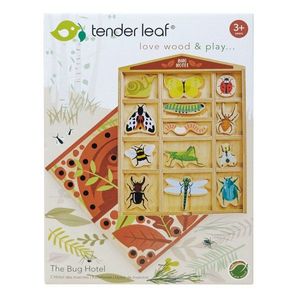 Hotelul de insecte, din lemn premium, Tender Leaf Toys, 14 piese imagine