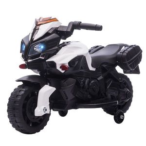HOMCOM Motocicleta Electrica pentru Copii 18-48 Luni cu Faruri si Claxon, Viteza 3km/h, Motocicleta pentru Copii de 6V imagine