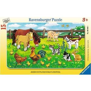 Puzzle 15. Animale pe pajiste imagine