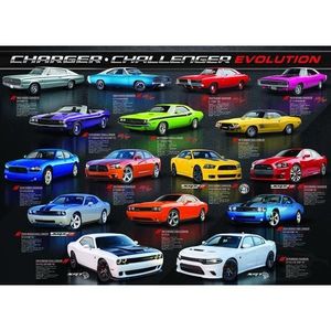 Puzzle 1000 piese Dodge Charger Challenger Evolution imagine