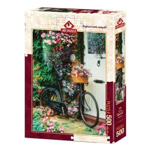 Puzzle Bicycle & Flowers, 500 piese imagine