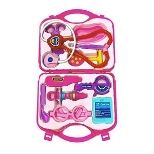 Set Trusa Medicala Asistenta Doctor Teno®, joc de rol, 11 accesorii si cutie penntru depozitare, 37.5 x 21 cm, roz inchis imagine